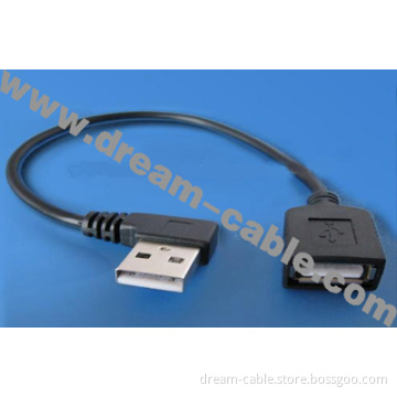 3m Right Angle USB a Male to Female Cable